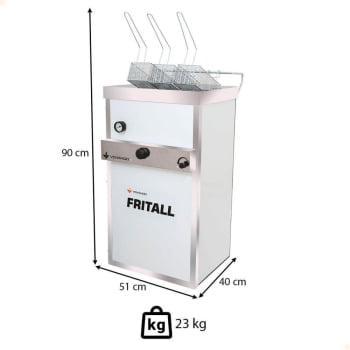 Super Fritador Venâncio a Gás Água e Óleo GLP com Gaveta 26 Litros FAOAP30 79560