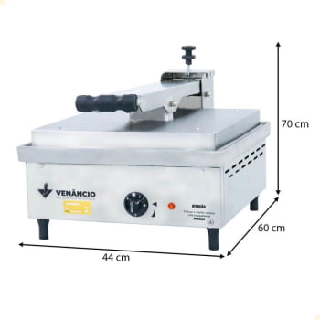 Prensa Elétrica 45 Venâncio Chapa Em Alumínio Fundido Copo E Painel Em Aço Inox 430 220V PE45A220