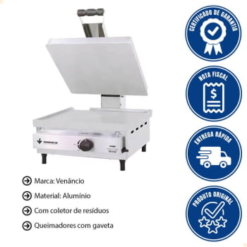 Prensa De Alumínio Venâncio Deguste Luxo à Gás GLP 45 PG45A