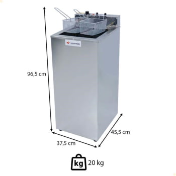 Super Fritador Venâncio Água e Óleo Gabinete Elétrico 23 Litros 220V SFAO5220
