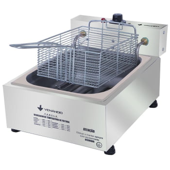 Super Fritador Venâncio Óleo Elétrico 1 Cuba 5 Litros 127V SFE112127