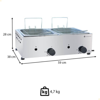 Super Fritador Venâncio Óleo 2 Cubas e Meia 10 Litros Gás GLP SFG212