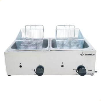 Super Fritador Venâncio Óleo 2 Cubas e Meia 10 Litros Gás GLP SFG212