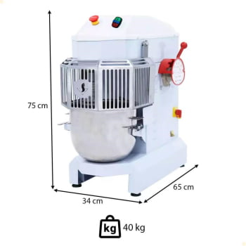 Batedeira Planetária Industrial Venâncio 12 Litros 1205W 220V - VBPS12NR220