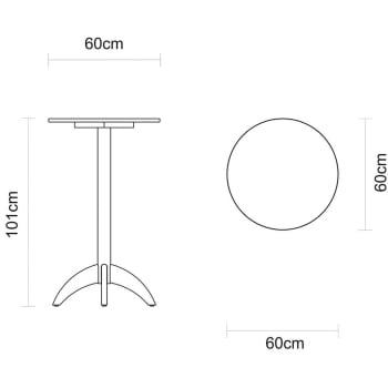Mesa de Madeira Redonda Alta Tramontina em Tauarí Amêndoa 14006160