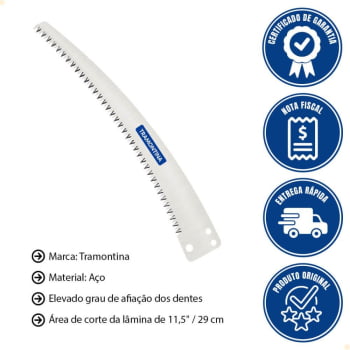 Lâmina para Serrote Podador 11,5" / 290 mm Tramontina em Aço 78399007