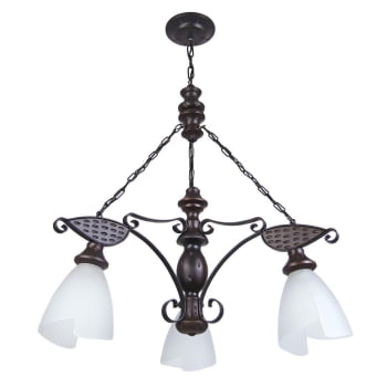 Lustre Muller Rústico 3 Lâmpada Envelhecida 503E Lustre Muller Rústico 3 Lâmpada Envelhecida 503E