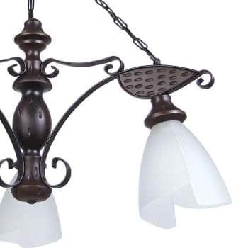 Lustre Muller Rústico 3 Lâmpada Envelhecida 503E