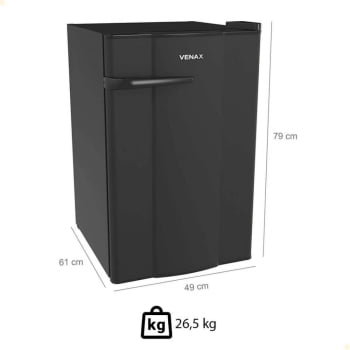 Frigobar Venax NGV 10 Preto Fosco 100L 127V 7164