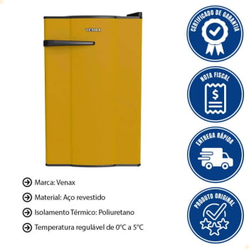 Frigobar Venax NGV 10 Amarelo 127V 7160