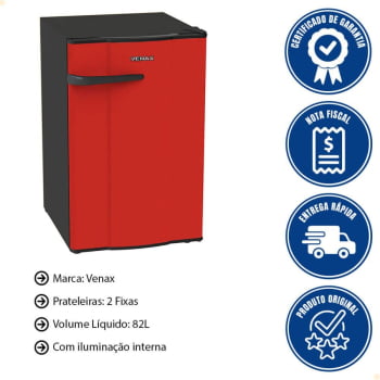 Frigobar Venax NGV 10 Vermelho 127V 7166