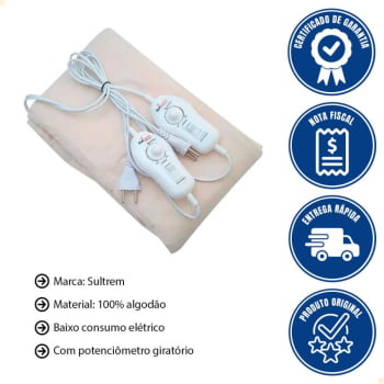 Lençol Térmico Sulterm Modelo Luxo King Size Potenciômetro 220V KL220SUL
