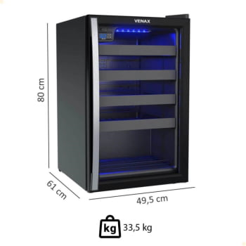 Adega Venax Piubella Cave 100L Preto Fosco 127V 7831