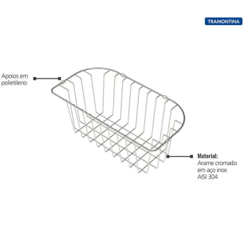 Cesto Aramado Tramontina Para Cubas De Sobrepor e Undermount Morgana 60 FX Em Inox 94528031