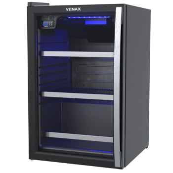 Conjunto Venax Cervejeira Blue E Adega Piubella preto fosco Porta Invertida 127V
