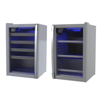 Conjunto Venax Cervejeira Blue E Adega Piubella 100 Litros Cinza Porta Invertida 127 V