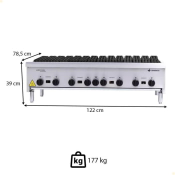 Chapa Grill Americana Charbroiler Venâncio A Gás GLP CGG120 14188