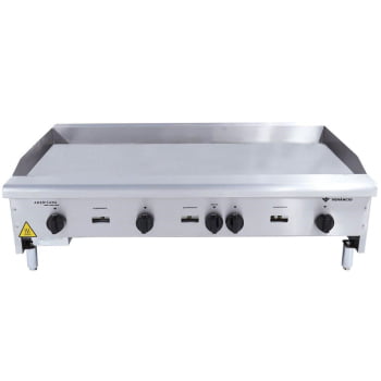 Chapa Venâncio Americana A Gás Corpo em Aço Inox Escovado 1.20m Espessura 18mm CG120 14090 Chapa Venâncio Americana A Gás Corpo em Aço Inox Escovado 1.20m Espessura 18mm CG120 14090