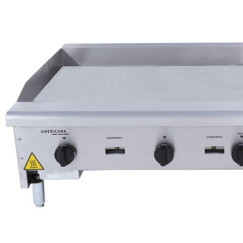 Chapa Venâncio Americana A Gás Corpo em Aço Inox Escovado 1.20m Espessura 18mm CG120 14090