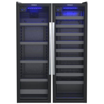 Conjunto Cervejeira Blue Light e Adega Piubella Venax Porta Invertida 200 Litros Preto Fosco 220V Conjunto Cervejeira Blue Light e Adega Piubella Venax Porta Invertida 200 Litros Preto Fosco 220V