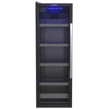 Conjunto Cervejeira Blue Light e Adega Piubella Venax Porta Invertida 200 Litros Preto Fosco 220V