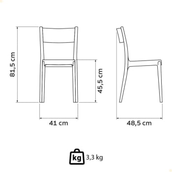 Conjunto com 4 Cadeiras Tramontina em Polipropileno Eco Diana Marrom 92030419