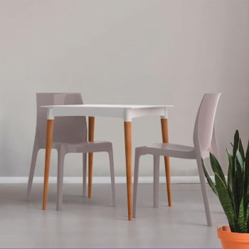 Conjunto 4 Cadeiras Plástica Tramontina Monobloco Alice Camurça 92037210