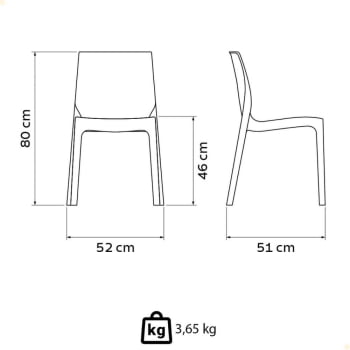 Conjunto 4 Cadeiras Plástica Tramontina Monobloco Alice Vermelha 92037040