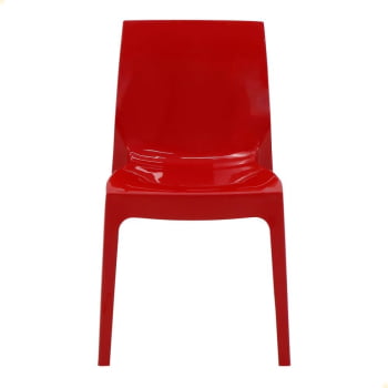 Conjunto 4 Cadeiras Plástica Tramontina Monobloco Alice Vermelha 92037040