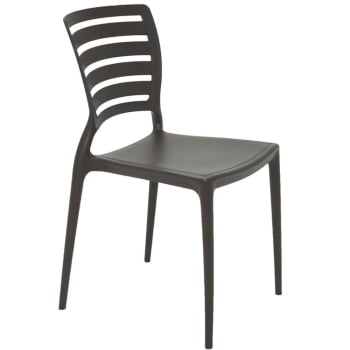 Kit 4 Cadeiras Tramontina Sofia Marrom sem Braços com Encosto Vazado Horizontal 92237109