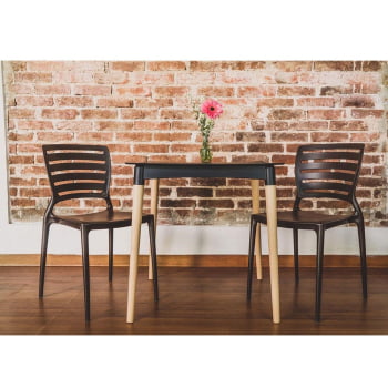 Kit 4 Cadeiras Tramontina Sofia Marrom sem Braços com Encosto Vazado Horizontal 92237109