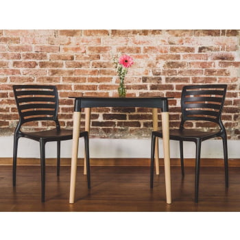 Kit 4 Cadeiras Tramontina Sofia em Polipropileno e Fibra de Vidro Preto 92237009