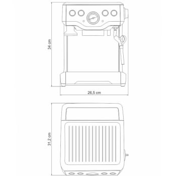 Conjunto Cafeteira e Moedor de Café Tramontina by Breville Express em Aço Inox 127V