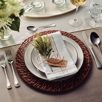 Kit 12 Garfo para Sobremesa Tramontina Mônaco em Aço Inox Acabamento Alto Brilho com Detalhes no Cabo