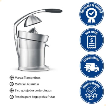 Espremedor Tramontina by Breville Express em Alumínio Fundido Fosco 127V 69000011