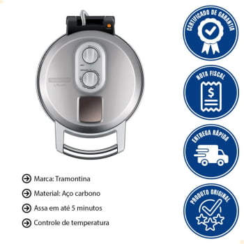 Forno Elétrico Tramontina by Breville para Pizza Aço Carbono com Base em Cerâmica 30cm 127V 69141011