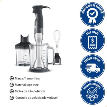 Soft Mixer Tramontina by Breville em Aço Inox com Copo 15 Velocidades 220 V 69025012