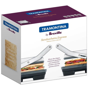 Sanduicheira Tramontina by Breville Express em Aço Inox Fosco com Chapa Flutuante 127V 69054011