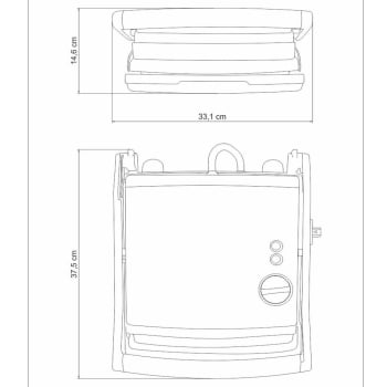 Grill Elétrico Tramontina by Breville Adjusta em Aço Inox com Bandeja Removível 127V 69034011