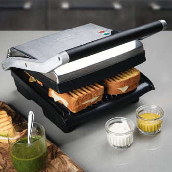 Grill Elétrico Tramontina by Breville Adjusta em Aço Inox com Bandeja Removível 220 V 69034012