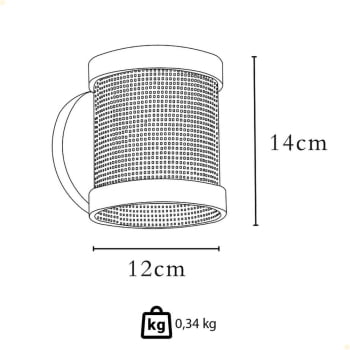 Arandela Muller Straw Mini Natural G9 Led 2510NA