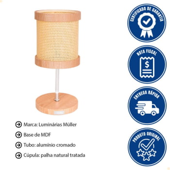 Abajur Muller Straw Mini G9 Led 1 Lâmpada 2500NA 1028677