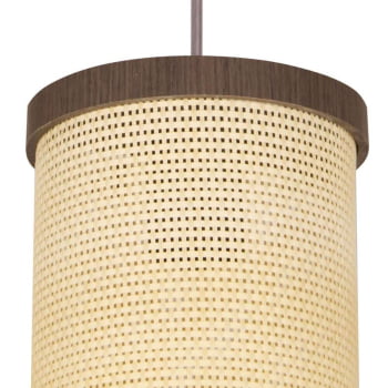 Pendente Muller Straw Imbuia Palha 1 Lâmpada 2551IB