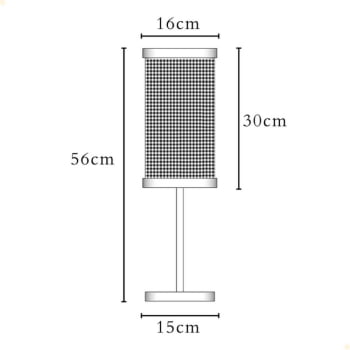 Abajur Muller Straw Sala Palha Imbuia 1 Lâmpada 2550IB