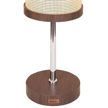 Abajur Muller Straw Sala Palha Imbuia 1 Lâmpada 2550IB