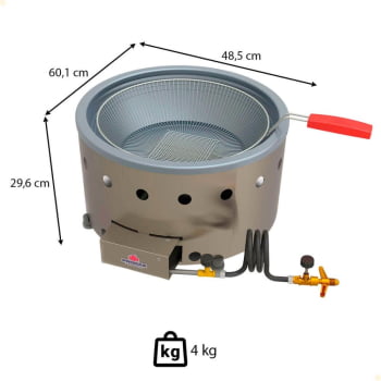 Tacho Fritador A Gás Estrutura Em Aço Inox 7L Pr-70 G G2