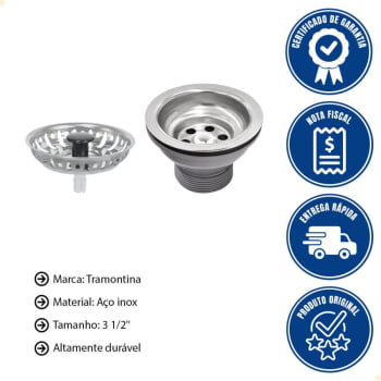 Valvula Tramontina 3 1/2 P/Pias e Cubas 94510012