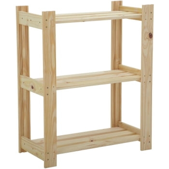 Estante Tramontina Modulare em Madeira Pinus 3  Prateleiras 91621003