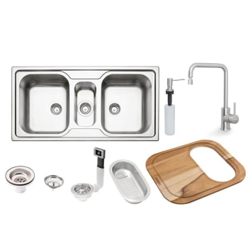 Cuba de Sobrepor Tramontina Marea em Aço Inox com Acabamento Acetinado 93831133