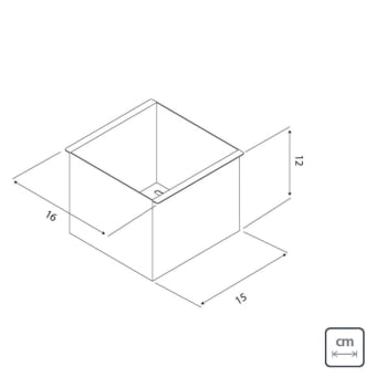 Escorredor Profundo Tramontina para Canal Organiz. Aço Inox Scotch Brite Sobrepor 15x15cm 94534010